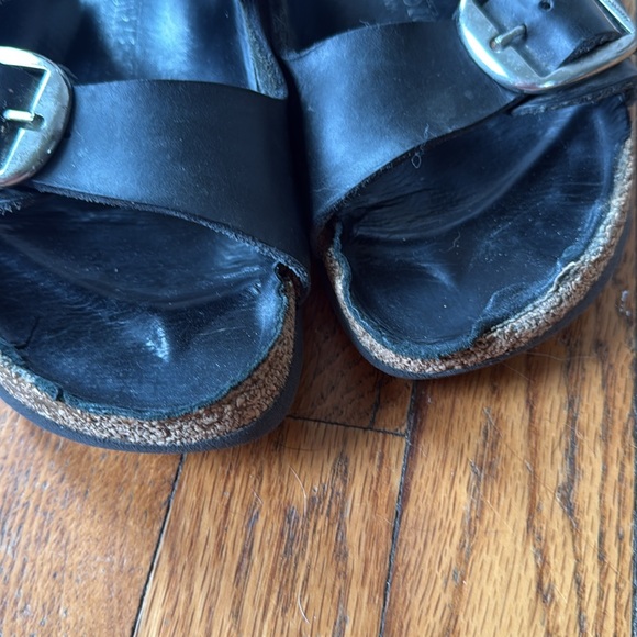 Birkenstock big buckle Black Sandals with Silver Buckles 40 - Picture 8 of 10